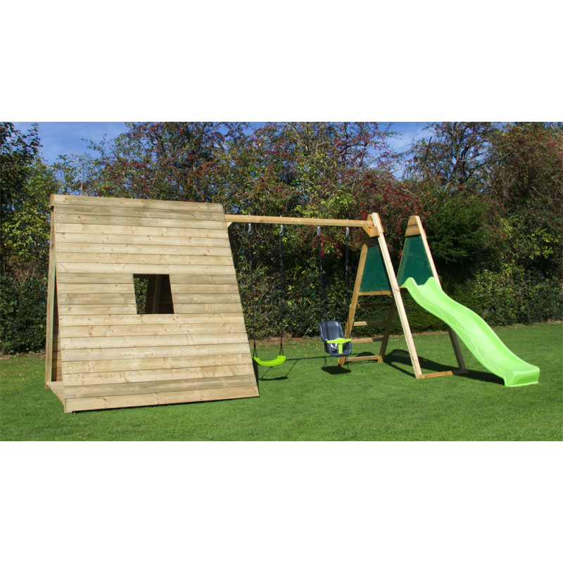 Portique en bois avec petit tipi