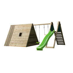 Portique en bois avec grand tipi