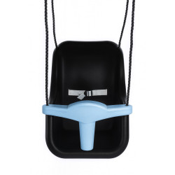 Siège de balançoire pour bébé Luxe anthracite et bleu pastel