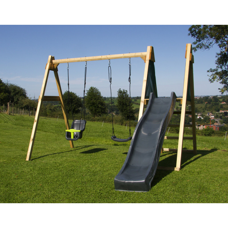 Portique en bois Jade anthracite