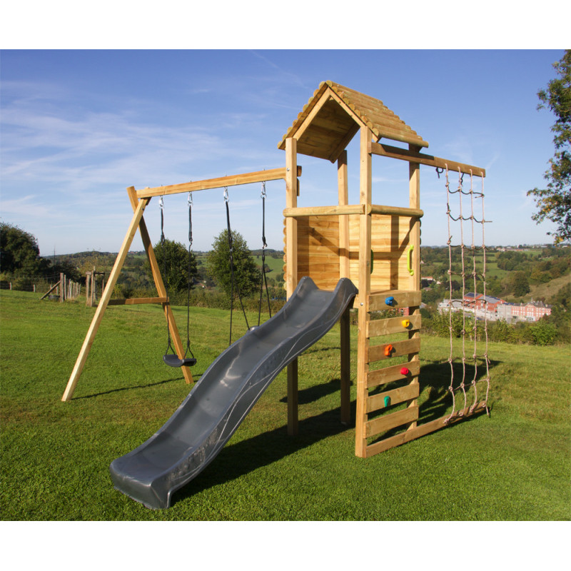 Portique Louis Anthracite – Jeux Extérieurs Durables | BNB WOOD