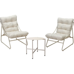 Salon de jardin beige 3 pièces