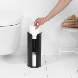 Stockeur de papier toilette ReNew noir mat BRABANTIA