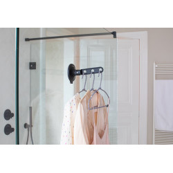 Crochet à cintre avec ventouse noir BRABANTIA