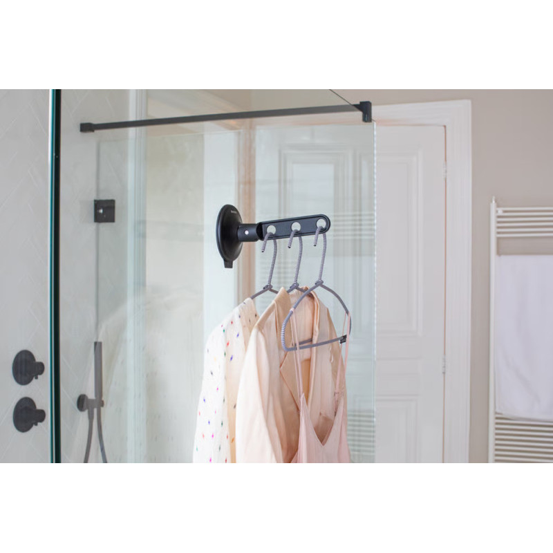 Crochet à cintre avec ventouse noir BRABANTIA