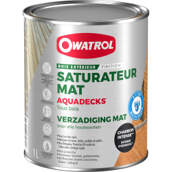 Saturateur pour bois Aquadecks charbon 1 L OWATROL