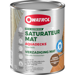 Saturateur pour bois Aquadecks marron 1 L OWATROL