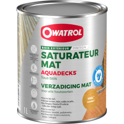 Saturateur pour bois Aquadecks miel 1 L OWATROL