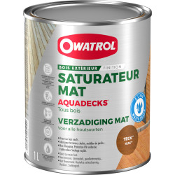Saturateur pour bois Aquadecks teck 1 L OWATROL