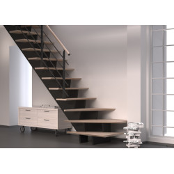 Escalier en hêtre Biax 1/4 tournant gauche SOGEM