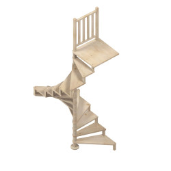 Escalier en colimaçon Square Wood Ø 140 cm SOGEM