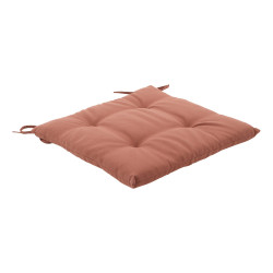 Galette de chaise matelassée Koraï acajou 40 x 40 cm