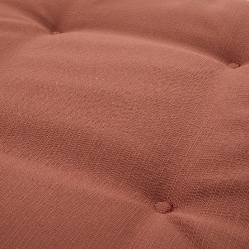 Galette de chaise matelassée Koraï acajou 40 x 40 cm