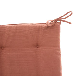 Galette de chaise matelassée Koraï acajou 40 x 40 cm