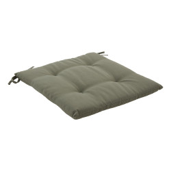 Galette de chaise matelassée Koraï vert laurier 40 x 40 cm