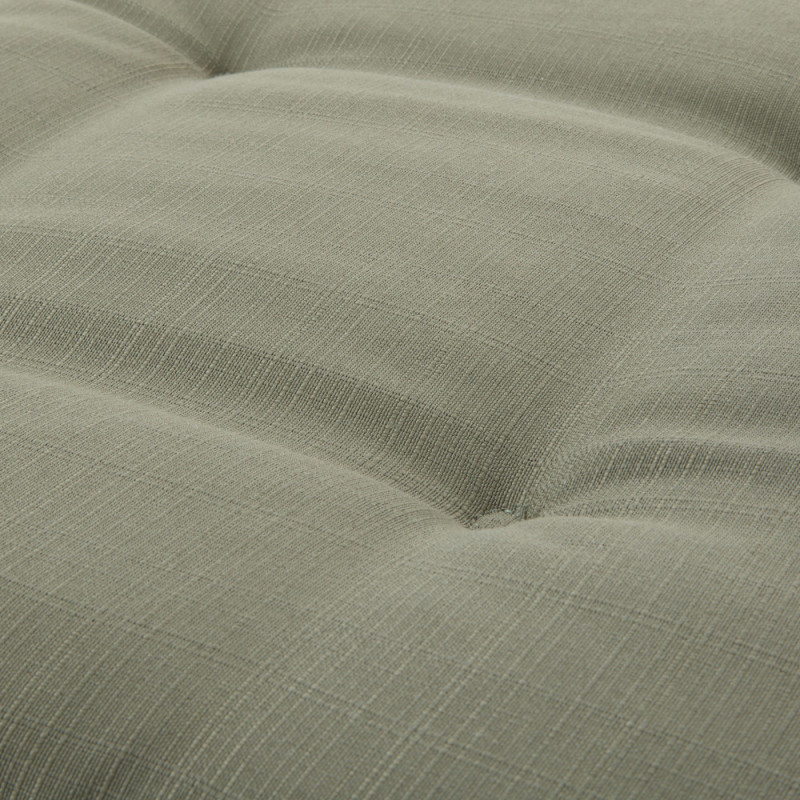 Galette de chaise matelassée Koraï vert laurier 40 x 40 cm