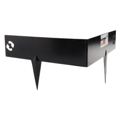 Bordure d'angle de jardin en métal noir 30 x 30 x 7