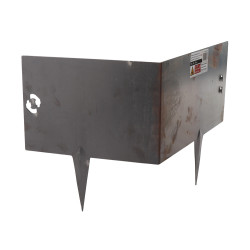 Bordure d'angle de jardin en acier corten 30 x 30 x 16 cm