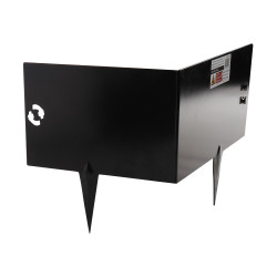 Bordure d'angle de jardin en métal noir 30 x 30 x 16 cm