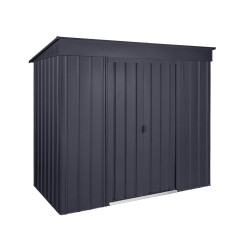 Abri de jardin en métal Skillion double porte gris anthracite 2