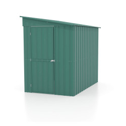 Abri de jardin adossé en métal Lean To 1 porte vert jade 1
