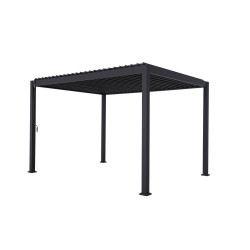 Pergola bioclimatique Caly en aluminium graphite 3