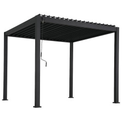 Pergola bioclimatique Caly en aluminium graphite 3