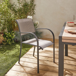 Fauteuil de jardin Oze taupe