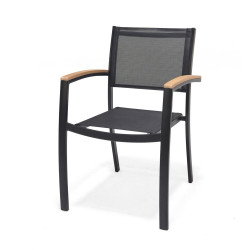 Fauteuil de jardin Celina noir