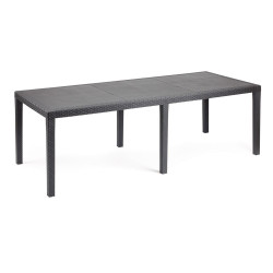 Table de jardin extensible Queen anthracite 150-220 x 90 x 72 cm