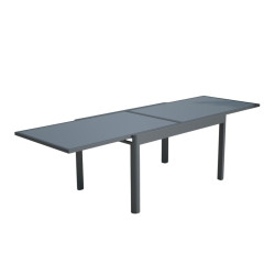 Table de jardin extensible Sunsa grise 135-270 x 90 x 75 cm