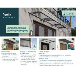 Marquise de porte Aquila gris foncé 205