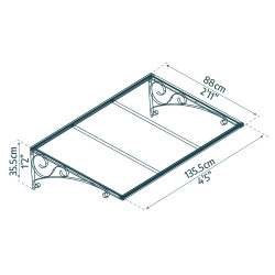 Marquise de porte Venus gris foncé 135