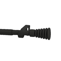 Kit tringlerie en métal Ø 19 - 16 mm extensible avec embout noir mat 1