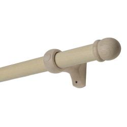Kit tringlerie en bois Ø 28 mm avec embout 1