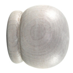 Embout de fermeture pour tringle en bois Boule Ø 28 mm noir mat 2 pièces MOBOIS