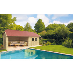 Abri de jardin YORK Bois 28 mm – Grand rangement sécurisé | SOLID