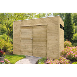 Abri de jardin Atri bois massif – Rangement durable et sécurisé | SOLI