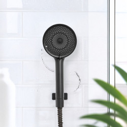 Douchette Softwater 3 jets noire Ø 12 cm WENKO