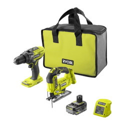 Scie sauteuse et perceuse visseuse 18V – Kit complet | RYOBI