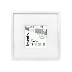 Cadre Isis blanc 30 x 30 cm INVENTIV