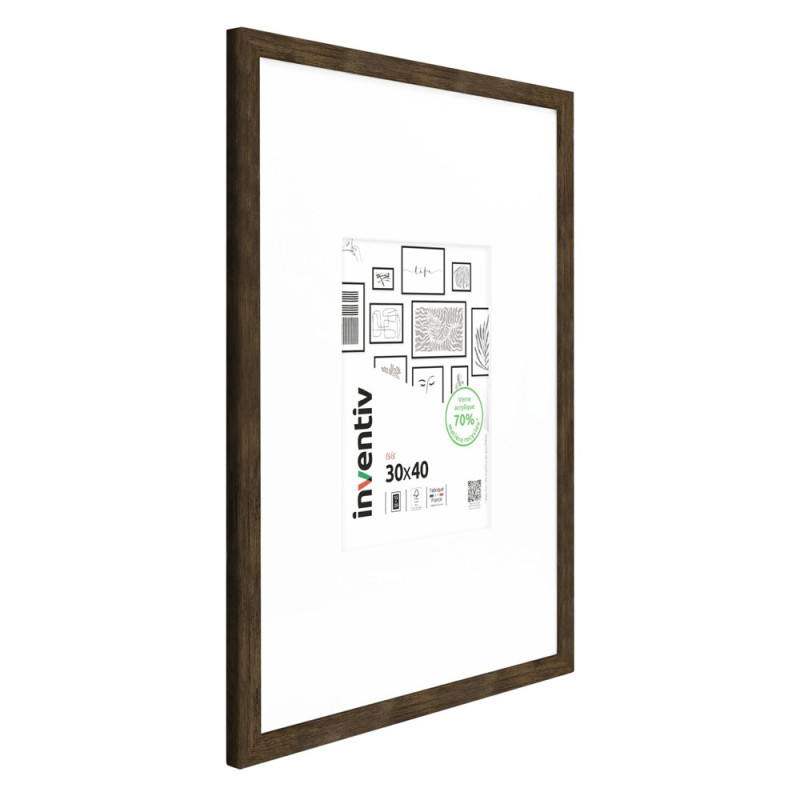 Cadre Isis ébène 30 x 40 cm INVENTIV