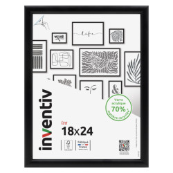 Cadre Iza noir 18 x 24 cm INVENTIV
