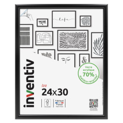 Cadre Iza noir 24 x 30 cm INVENTIV