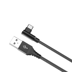 Câble USB - USB-C et L 1 m noir CELLY