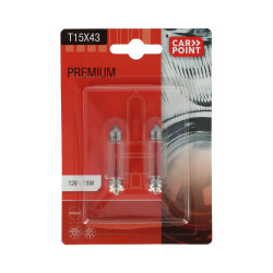 Ampoule pour voiture Premium T15x43 2 pièces CARPOINT
