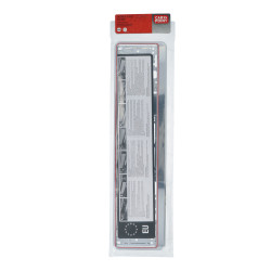 Porte-plaque d'immatriculation chromé avec bordure rouge CARPOINT