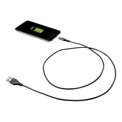 Câble USB Lightning en nylon 1 m noir CELLY