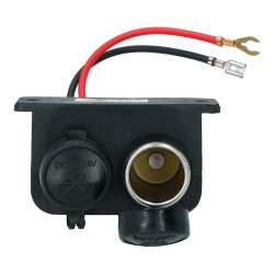 Prise double pour montage en saillie 12 - 24 V CARPOINT
