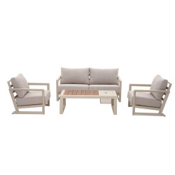 Salon de jardin Perth crème - Salon de jardin extérieur | PROLOISIRS